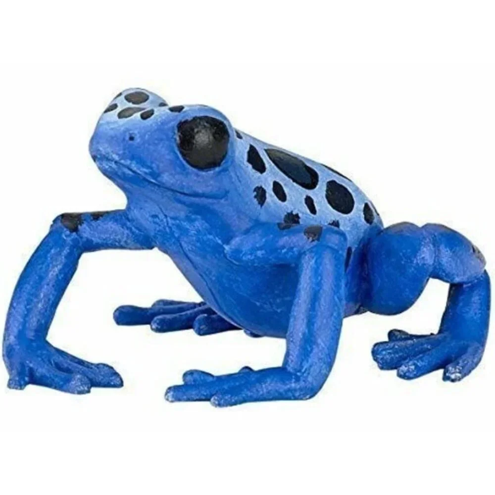 Equatorial Blue Frog Figurine - Hand Painted Poison‎ Dart Frog Toy Figure